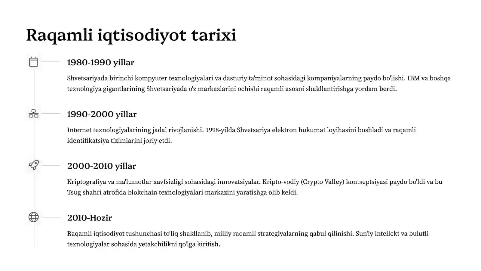 Shvetsariya raqamli iqtisodiyoti 2