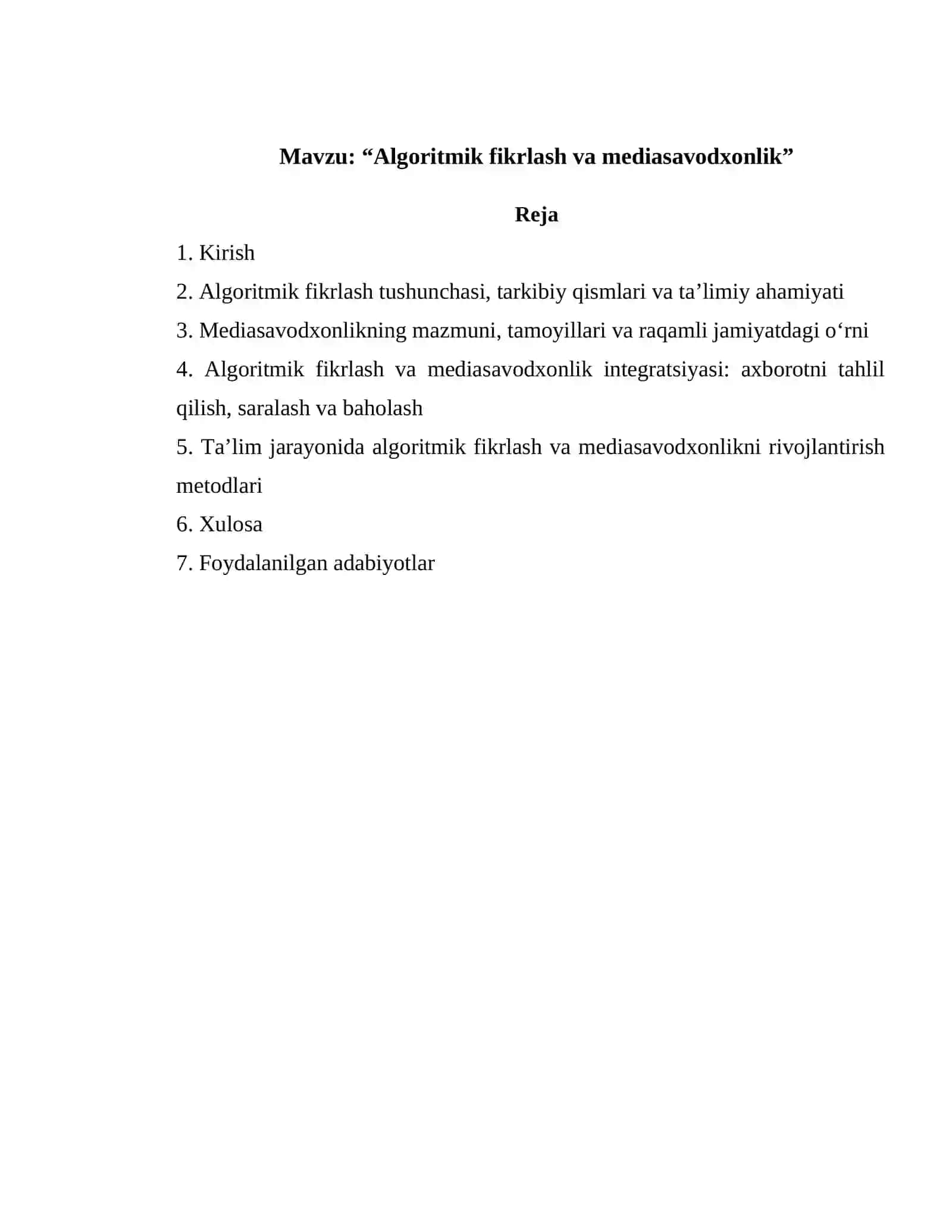 Amaliy matematika yo’nalishi 2