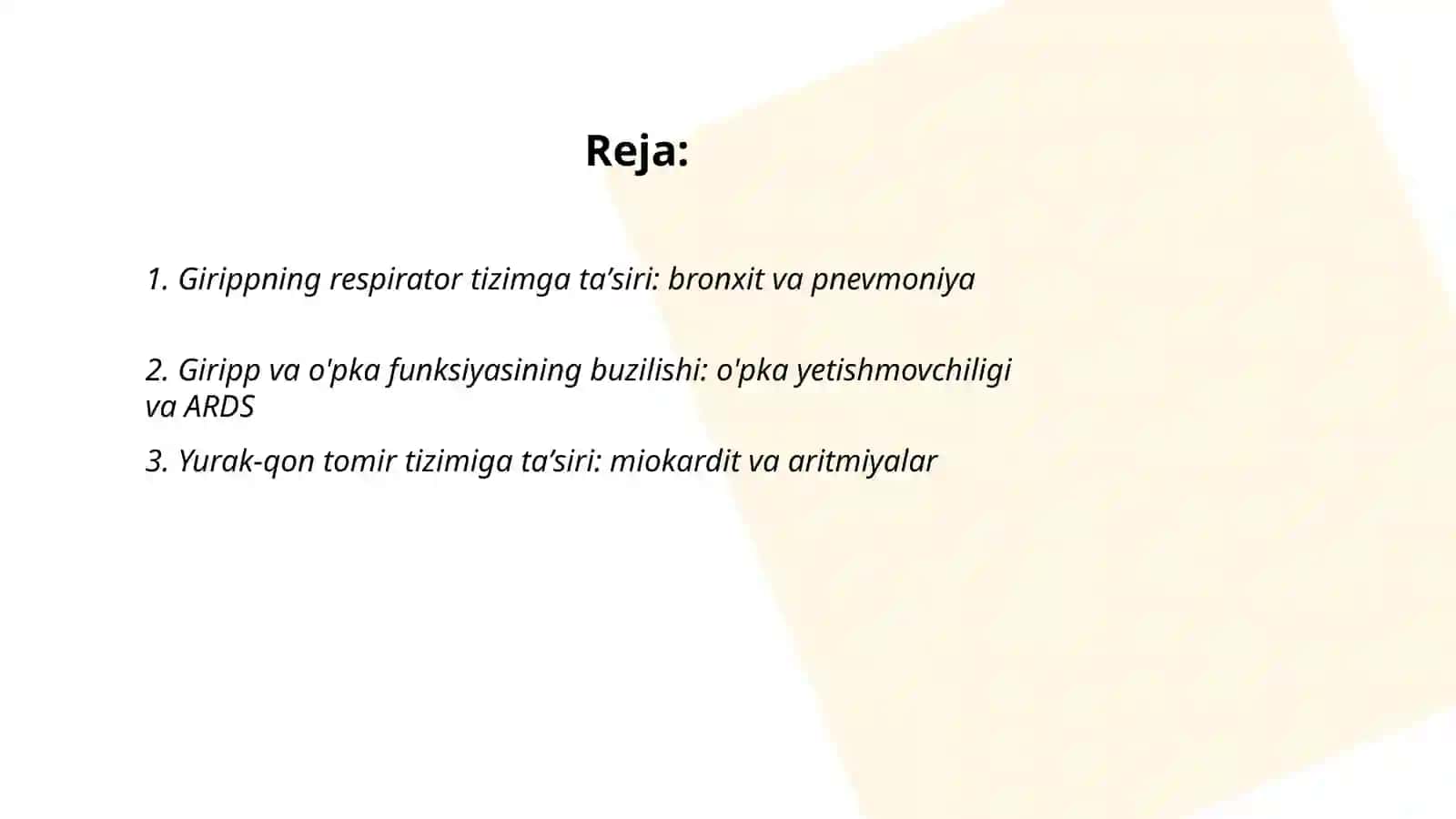 Girippning inson organizmiga taʼsiri 2