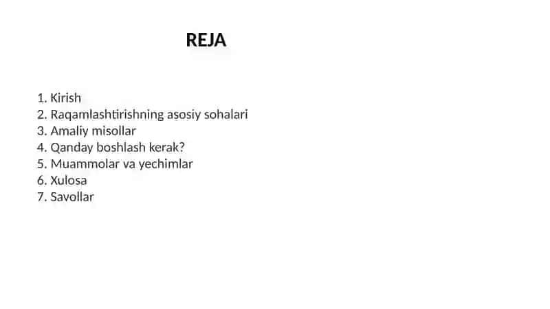 Biznesni raqamlashtirishning amaliy jihatlari 2