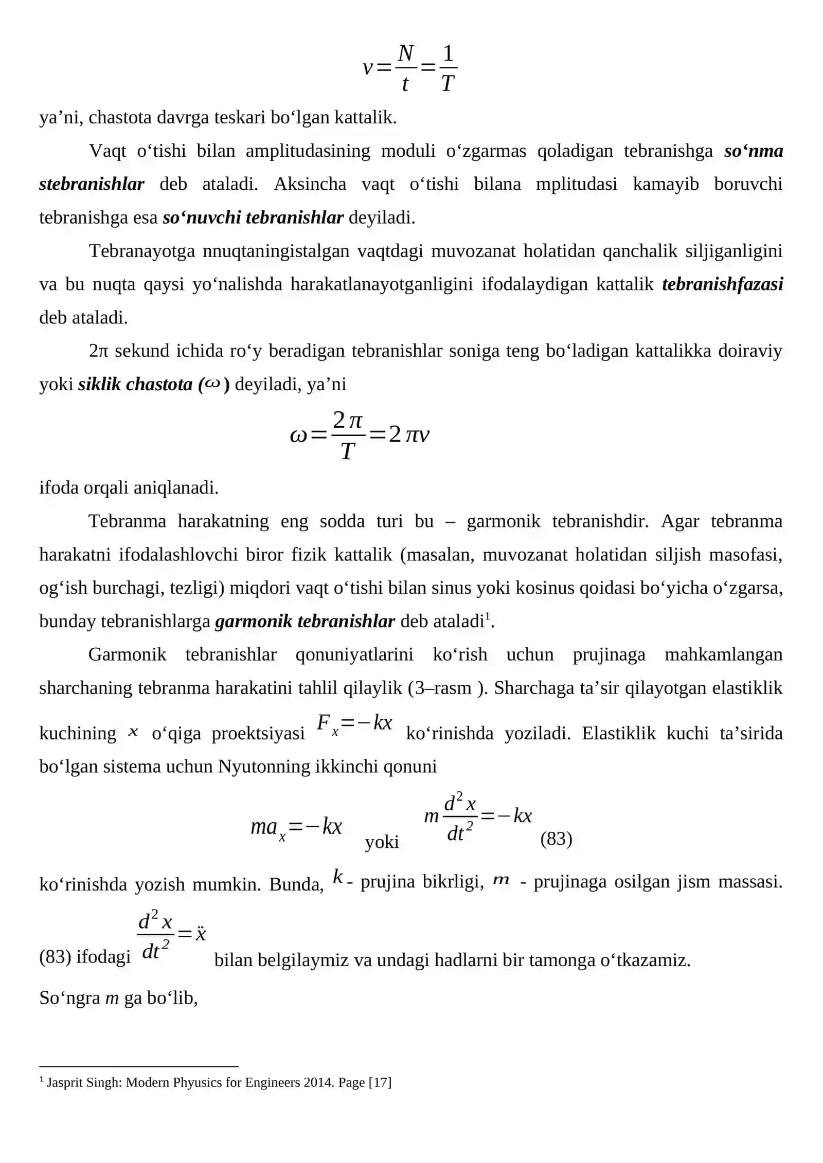 MEXANIK TEBRANISHLAR VA TO‘LQINLAR 2