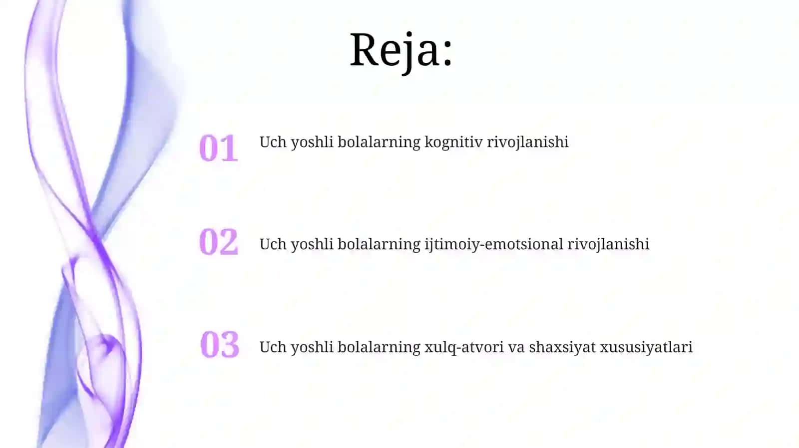 Uch yoshli bolalarning psixologik xususiyatlari 2