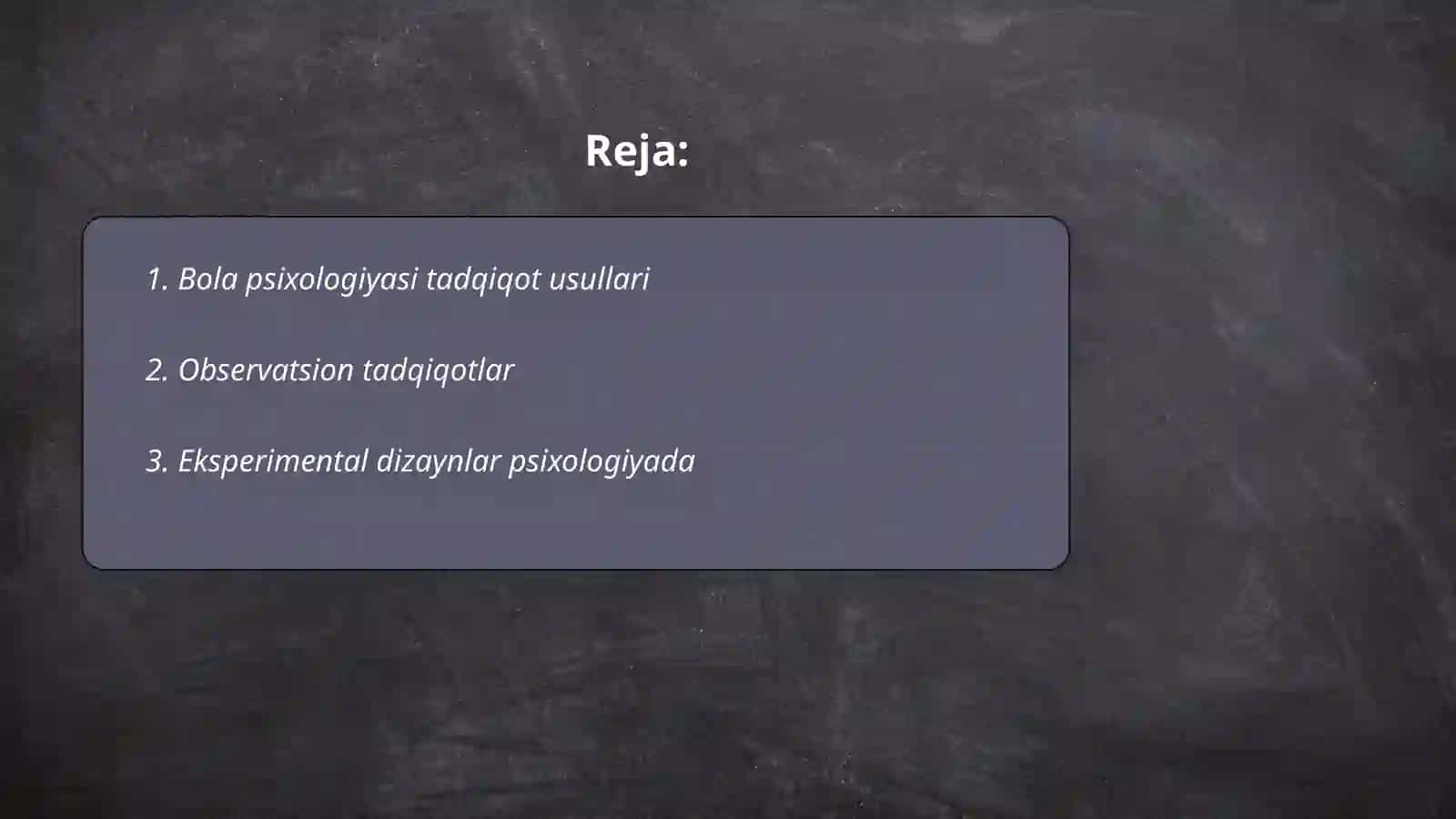 Rivojlanish psixologiyasi metodlari 2