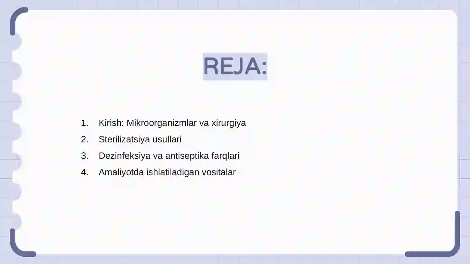 Xirurgiyada mikroorganizmlarni zararsizlantirish va oʻrganish 2