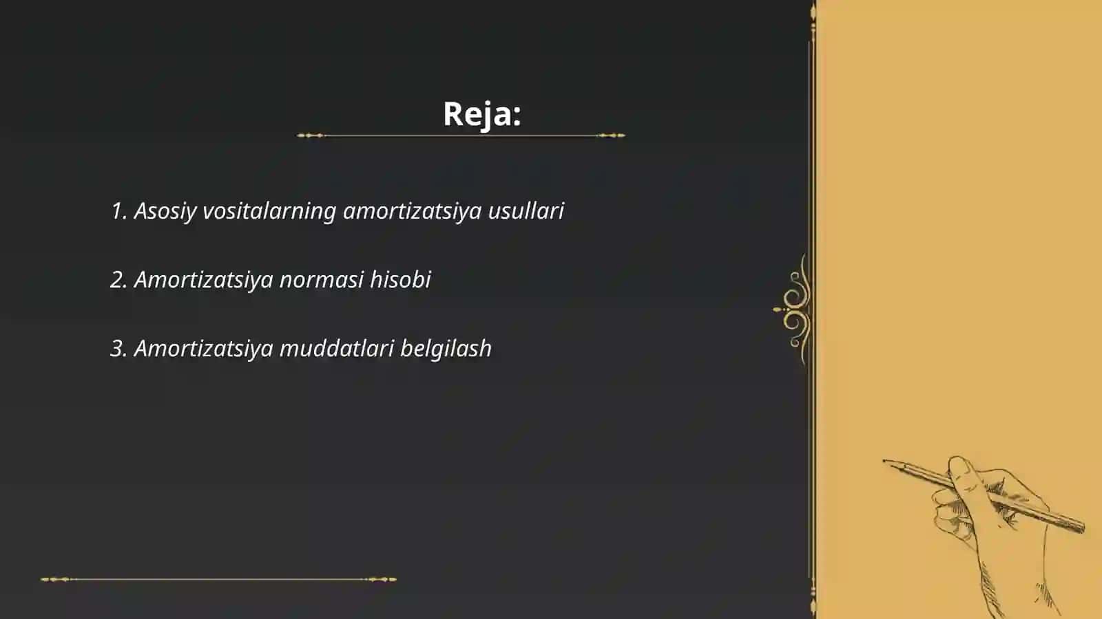 Asosiy vositalarning eskirish hisobi 2