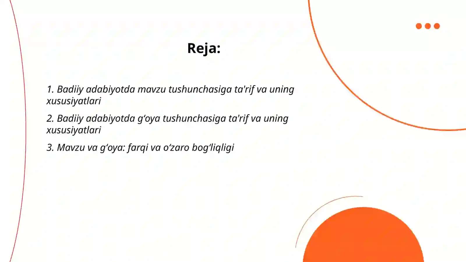 Badiiy adabiyotda mavzu va gʻoya 2