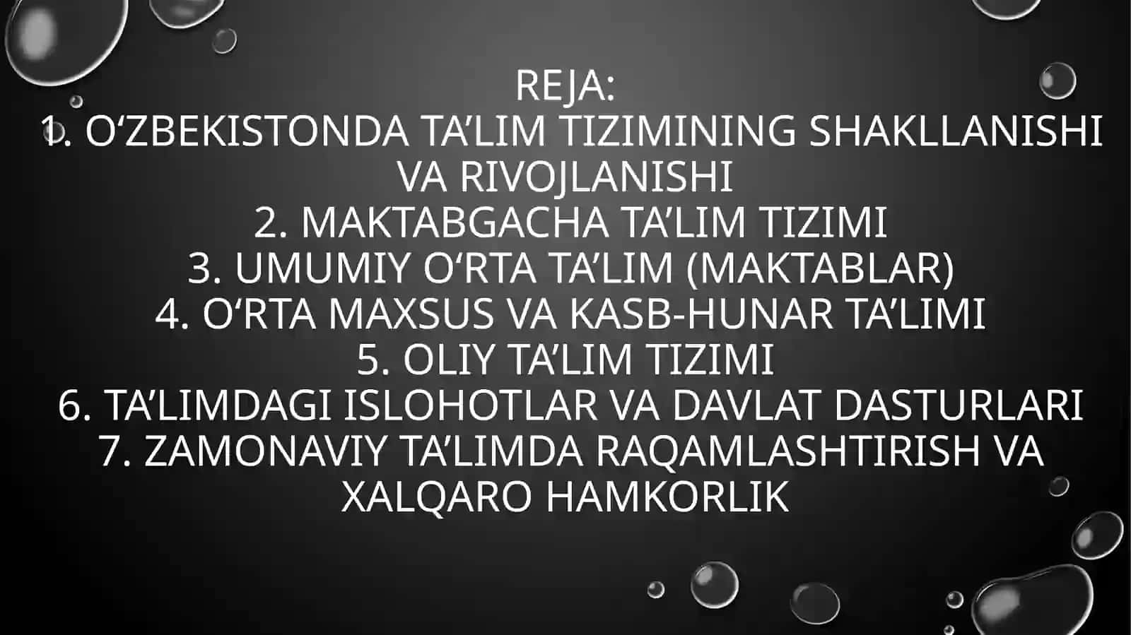 Oʻzbekiston ta’lim tizimi 2