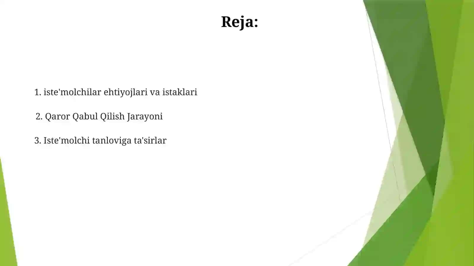 Iste’molchi hulqi nazariyasi 2