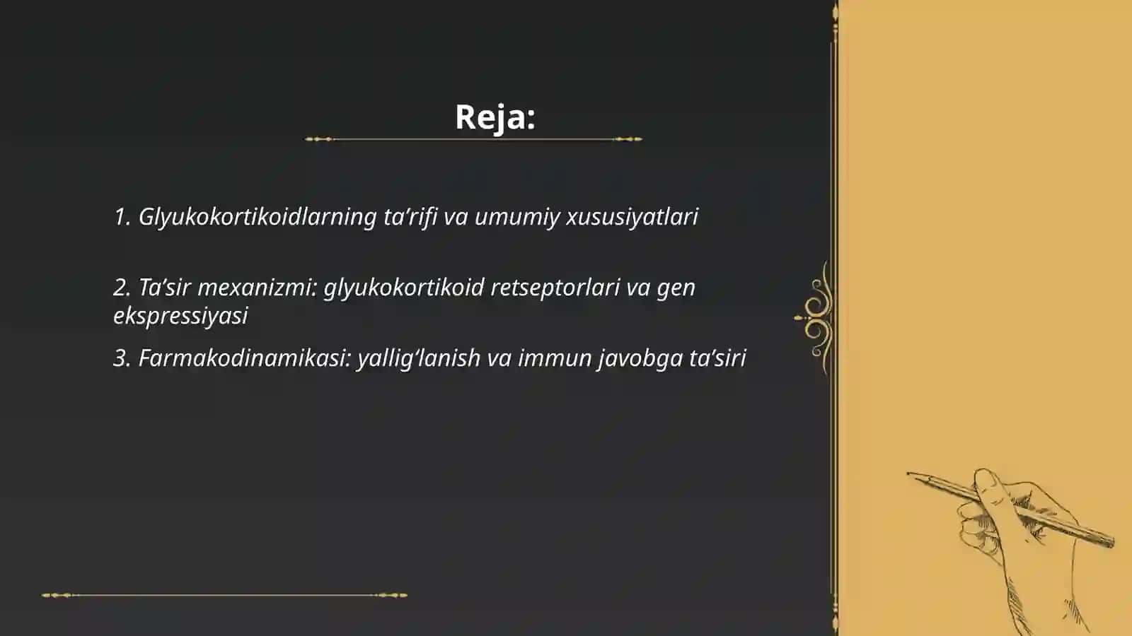 Glyukokortikoid steroidlar farmakalogiyasi 2