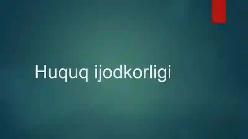 Huquq ijodkorligi 2