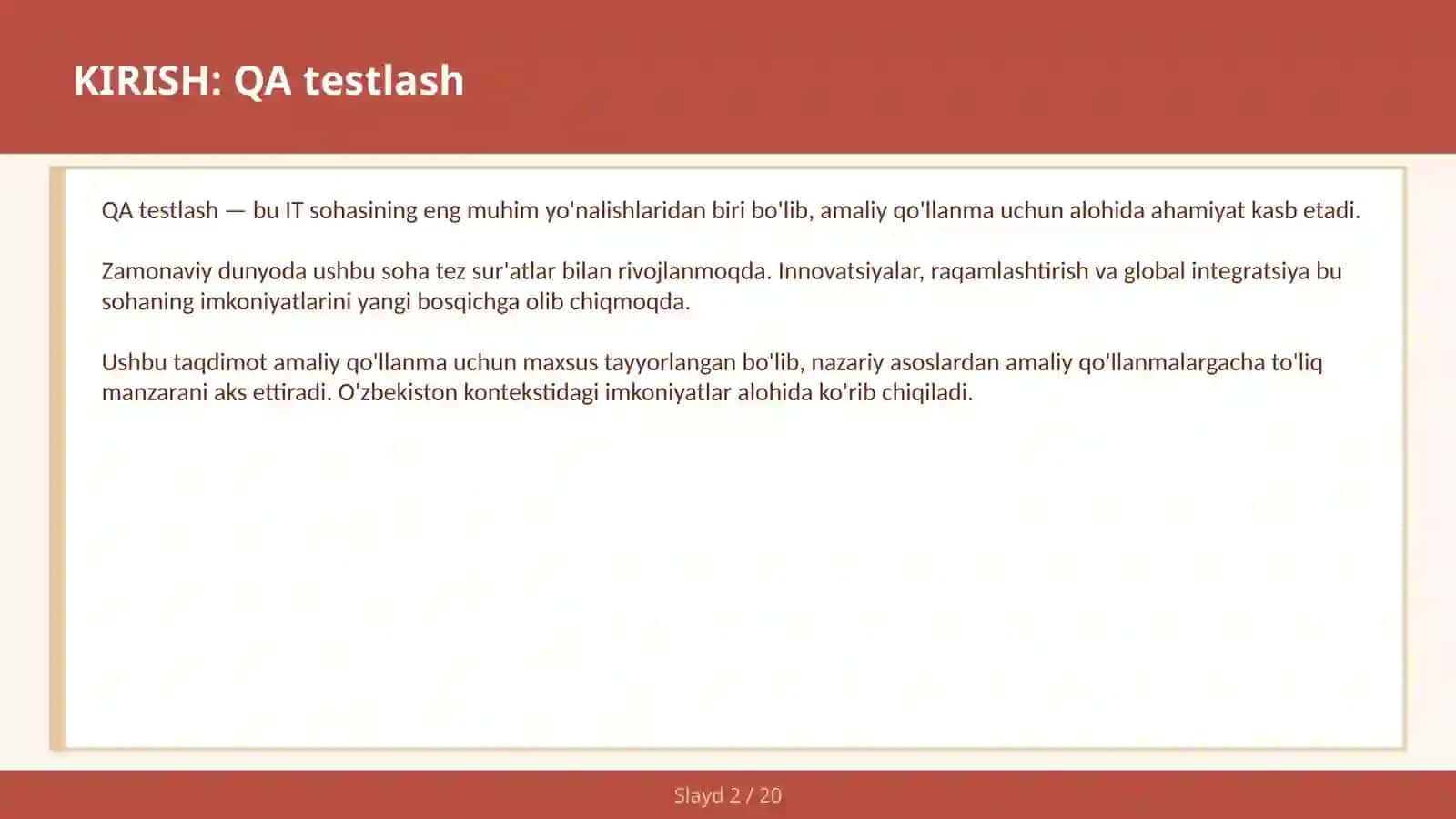 QA testlash 2