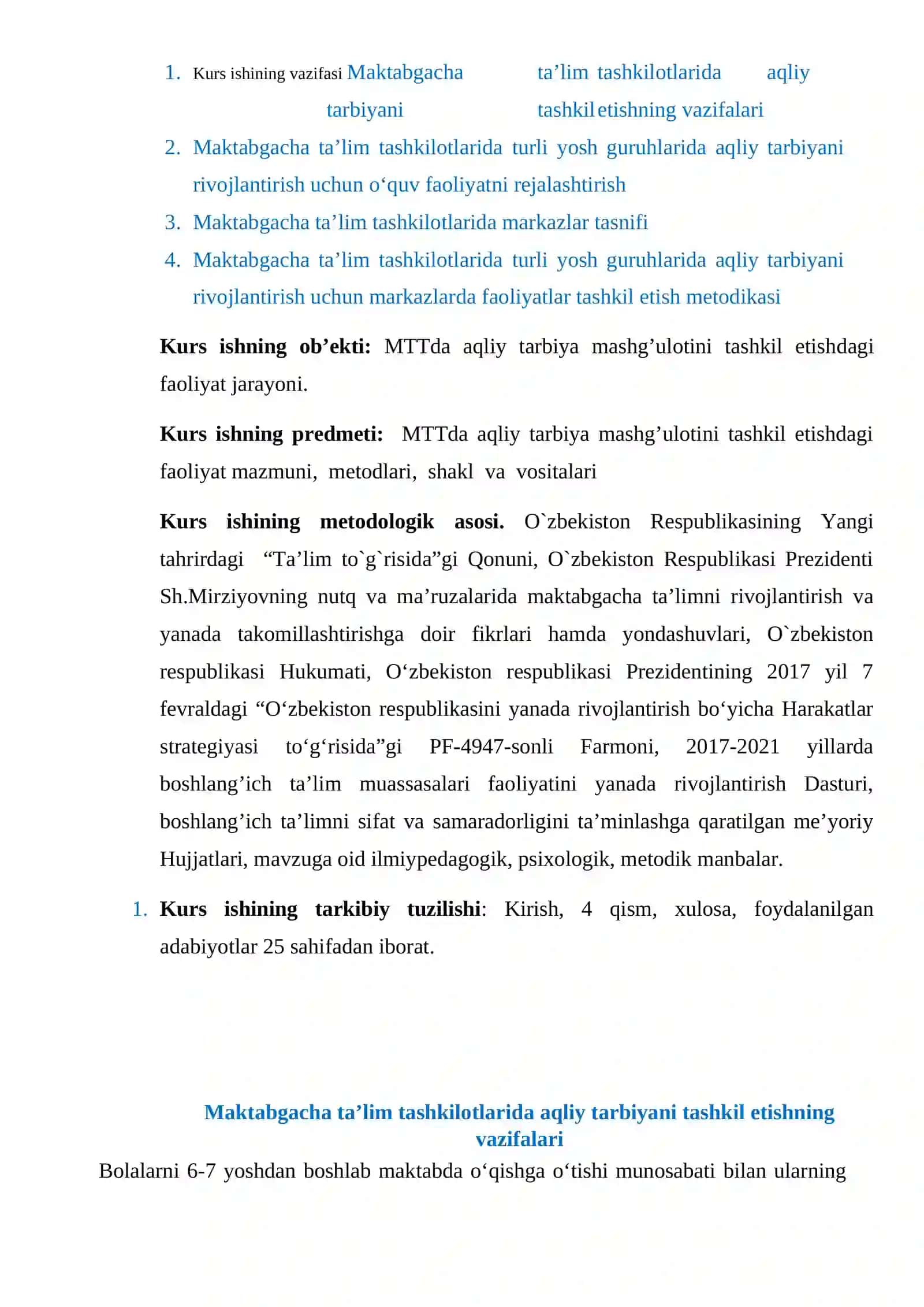 Maktabgacha ta’lim tashkilotlarida aqliy tarbiyani tashkil etish 2