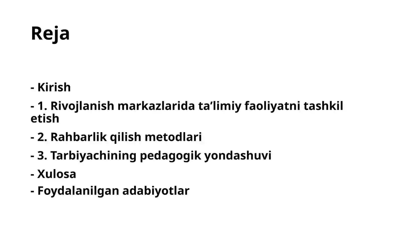 Rivojlanish markazlari 2