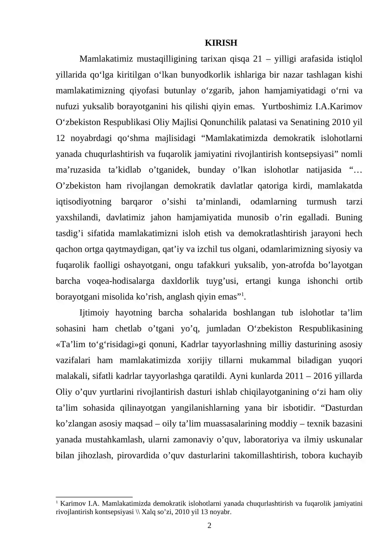 Ingliz tilida gap strukturasida fe’lning tutgan o’rni 2