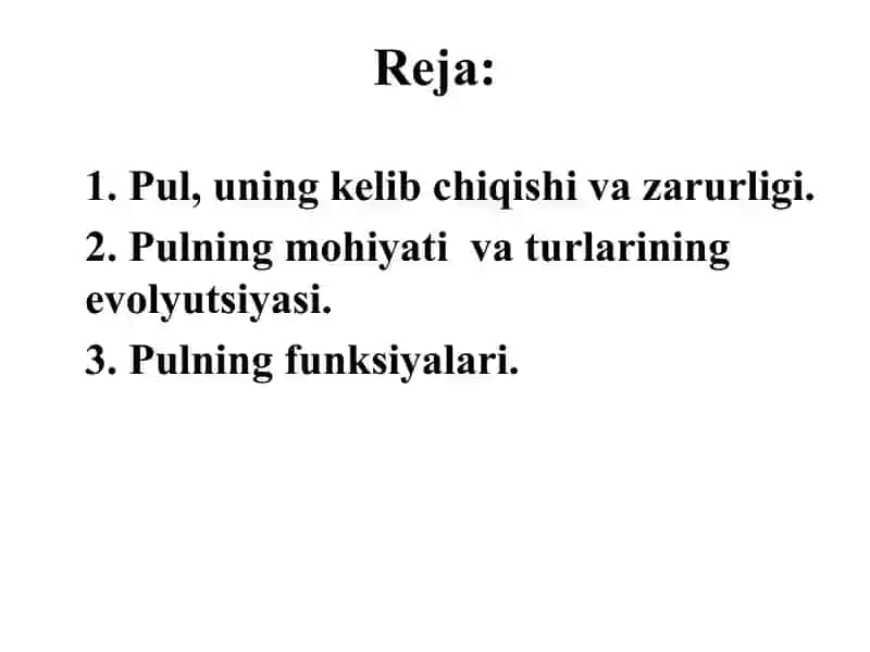 Pulning paydo bo'lishi 2