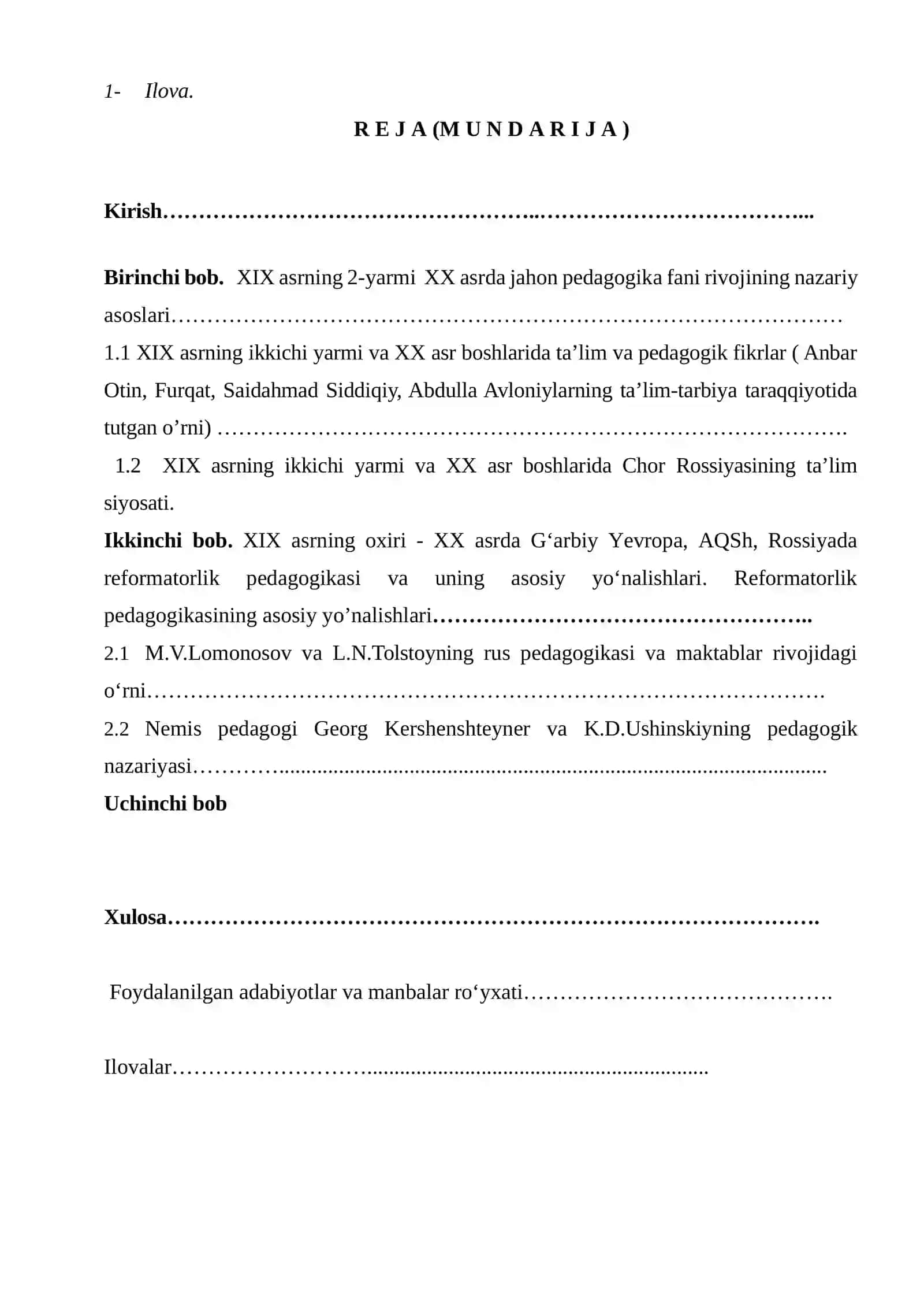 XIX asrning 2-yarmi - XX asrda jahon pedagogika fanining rivoji 2
