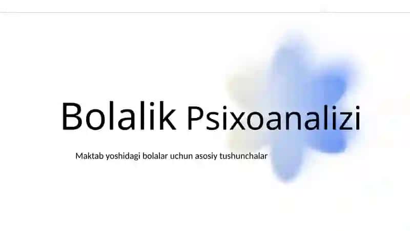 Bolalik Psixoanalizi 2