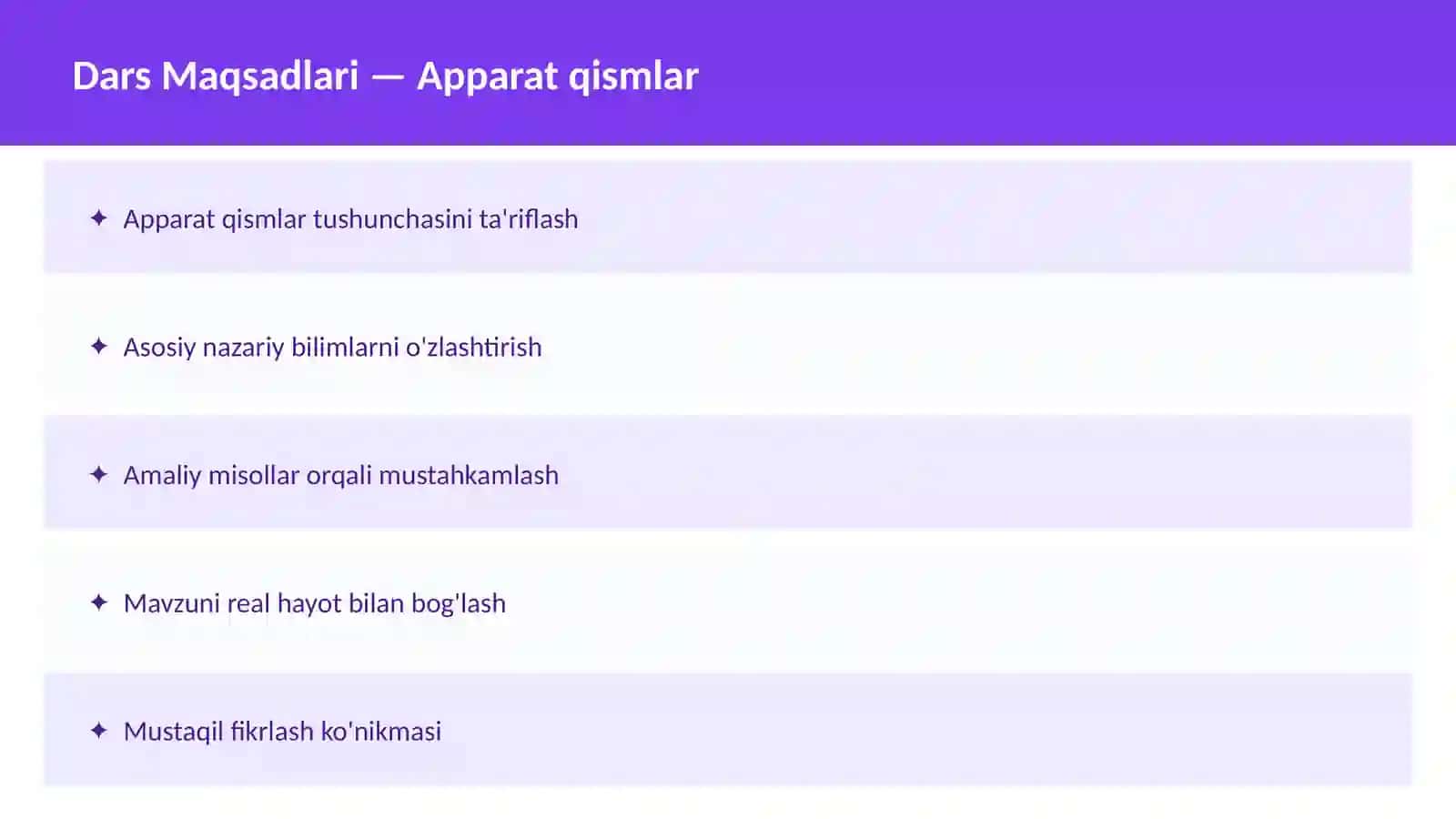Kompyuter tarixi - O'qituvchilar va talabalar uchun dars ishlanma 2