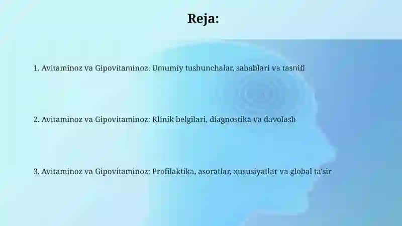 Avitaminoz va Gipovitaminoz 2