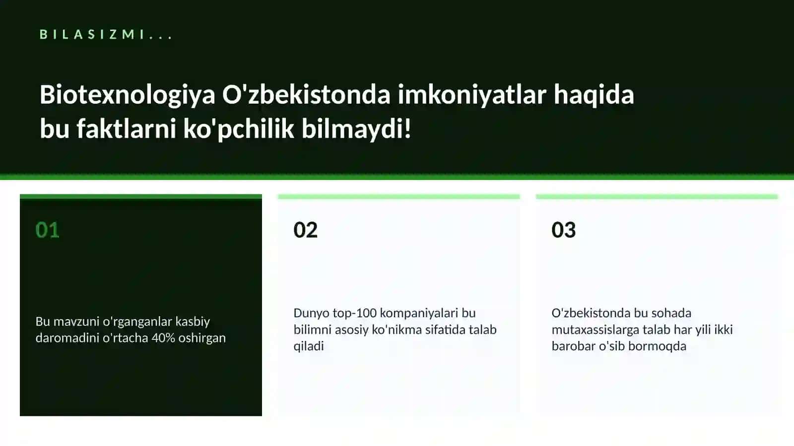 BIOTEXNOLOGIYA VA GENOMIKA 2