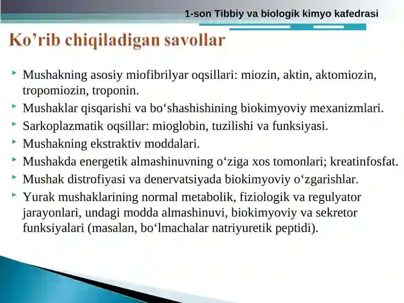 Mushak biokimyosi 2