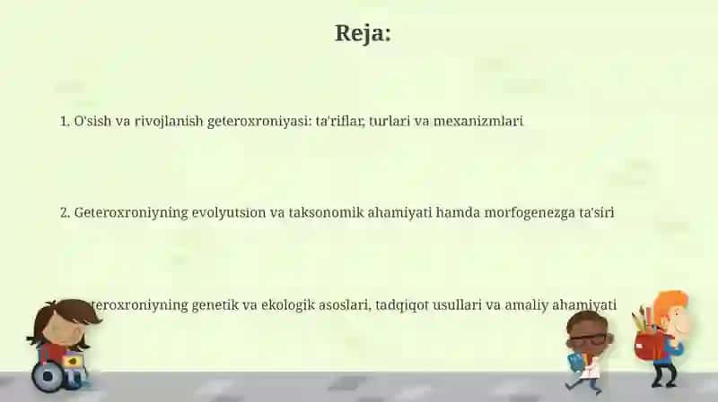 O'sish va rivojlanish geteroxroniyasi 2