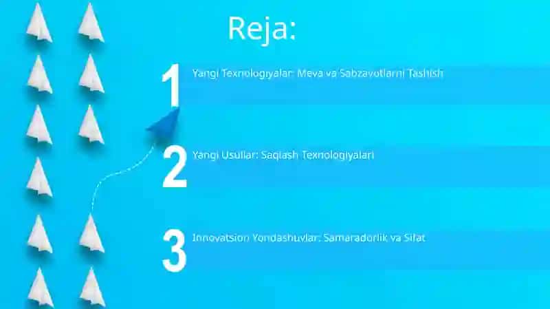 Yangi Texnologiyalar: Meva va Sabzavotlarni Tashish 2