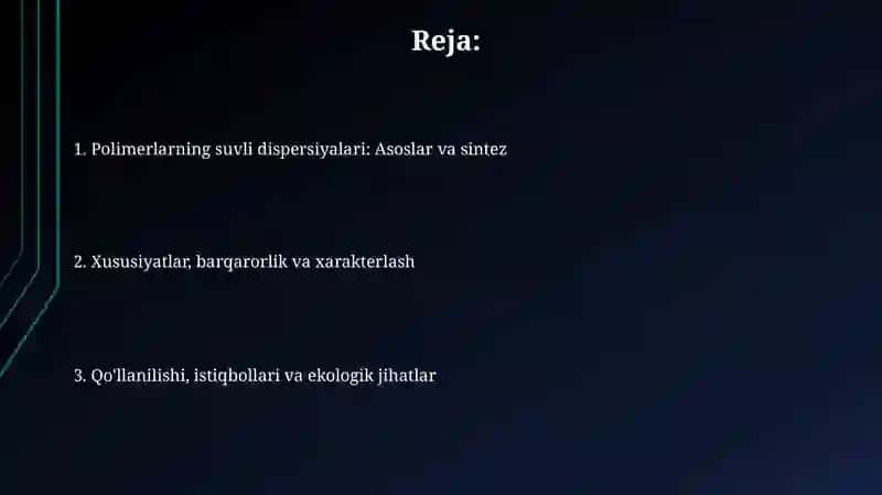 Polimerlarning suvli dispersiyalari 2
