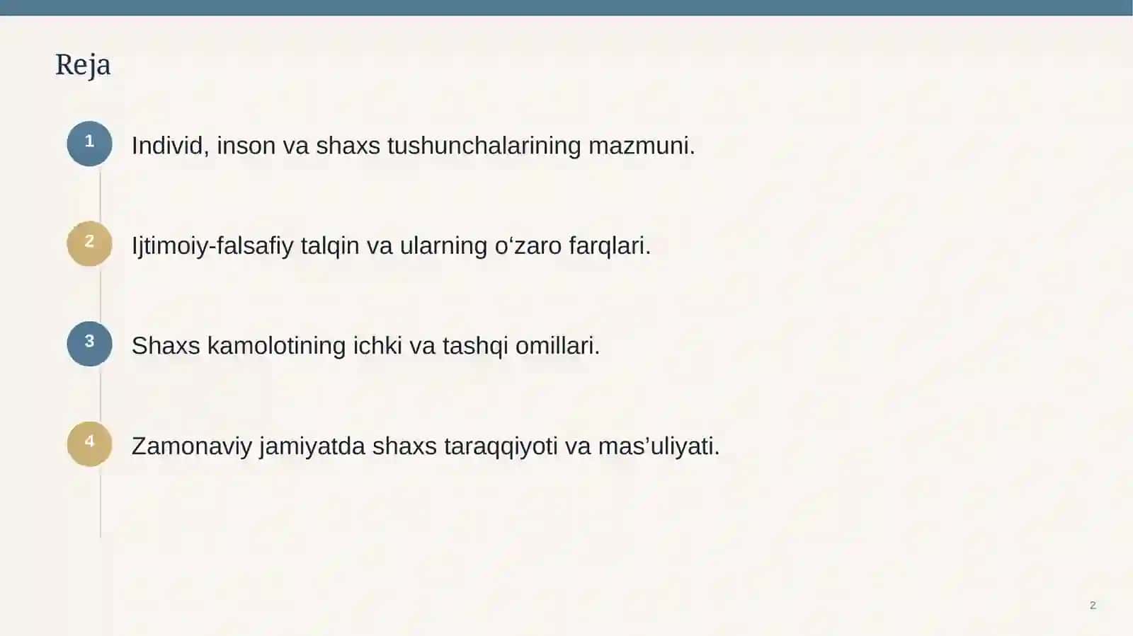 Individ, inson va shaxs tushunchalari 2
