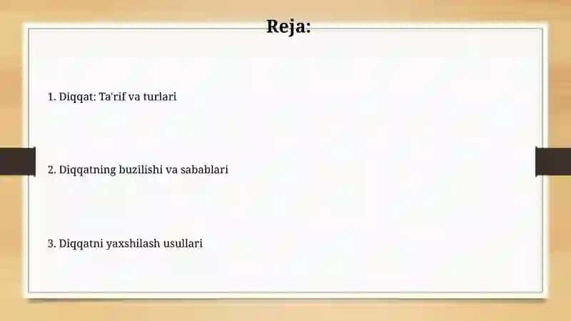 Diqqat: Ta'rif va turlari 2