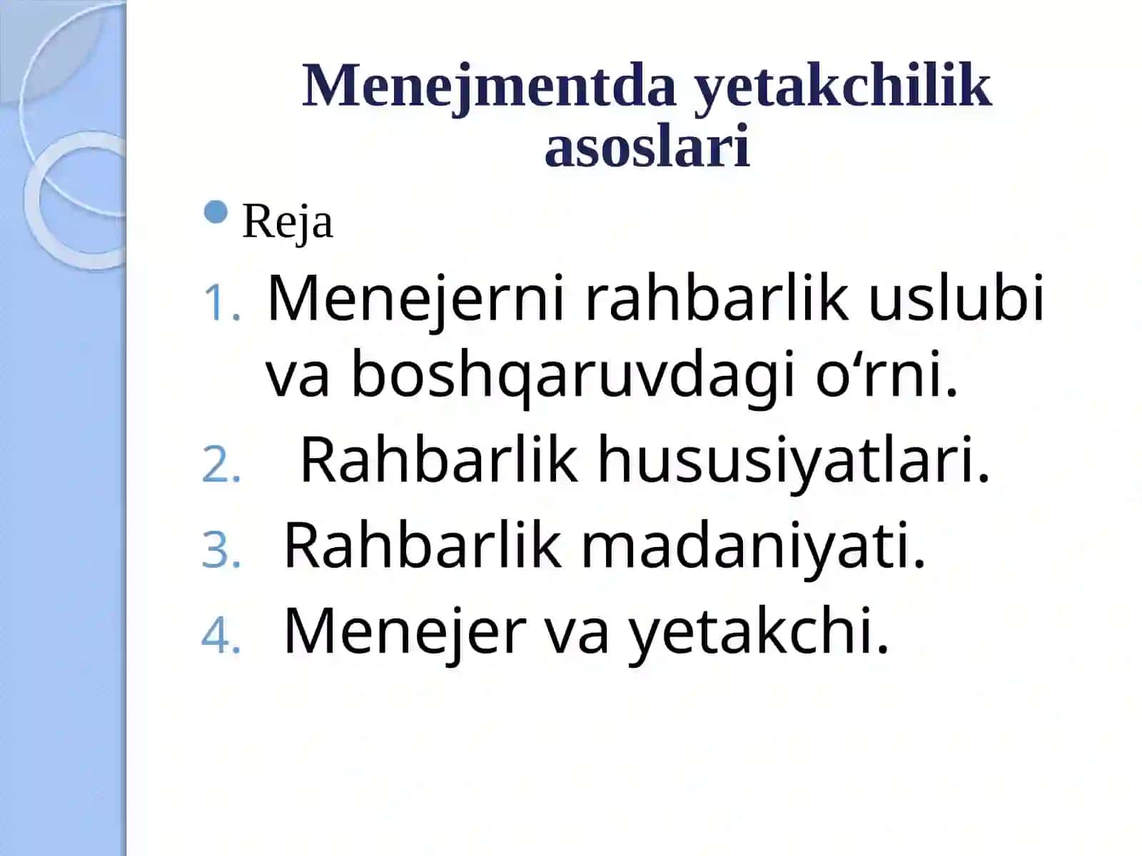 Menejmentda yetakchilik asoslari 2