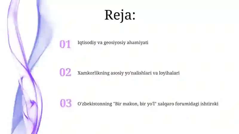 Oʻzbekistonning “Bir kamar, bir yoʻl” forumi 2