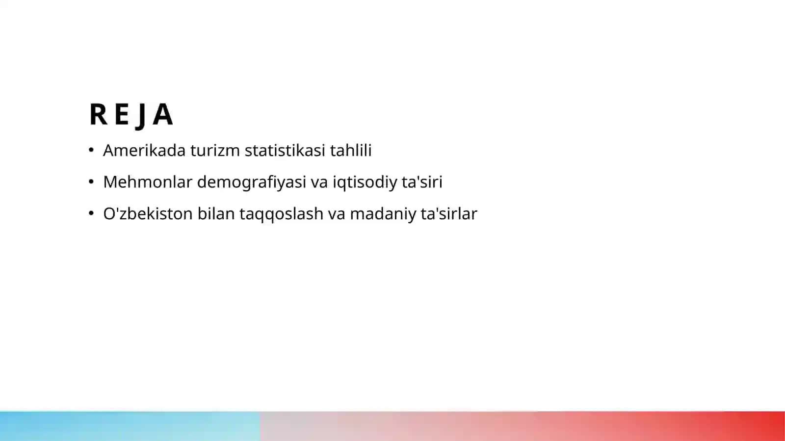 Amerikaning turizm statistikasi 2