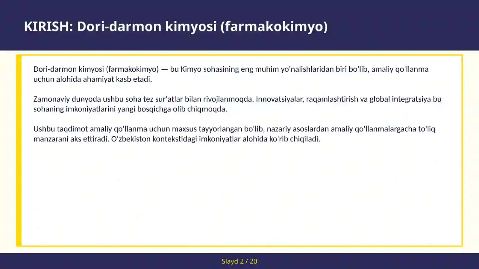 DORI-DARMON KIMYOSI (FARMAKOKIMYO) 2