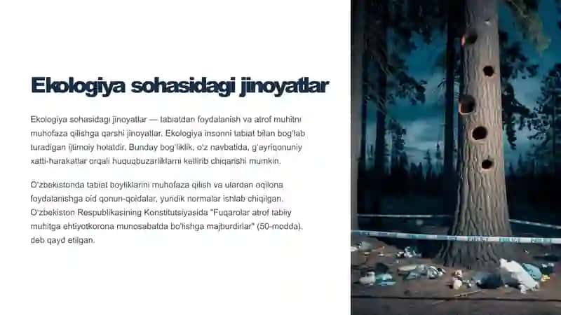 Ekologiya sohasidagi jinoyatlar 2