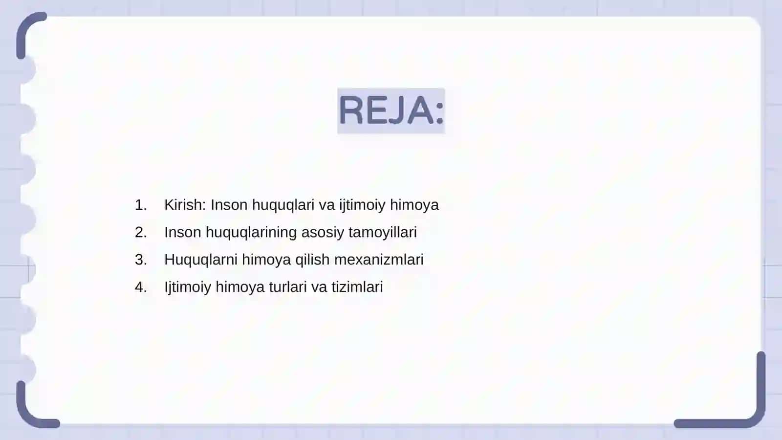 Inson huquqlari va ijtimoiy himoya 2