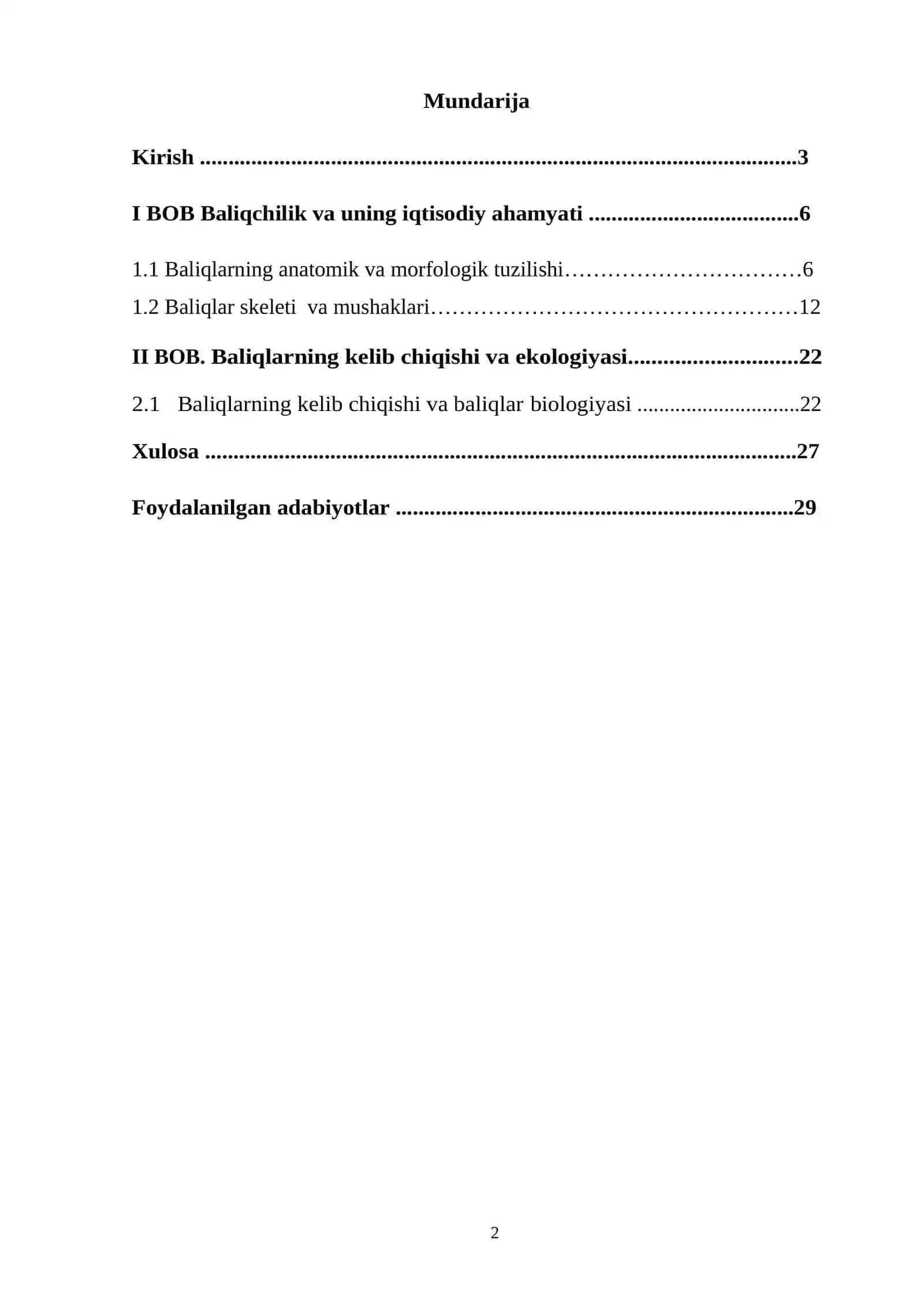 Baliqchilik va uning iqtisodiy ahamyati 2