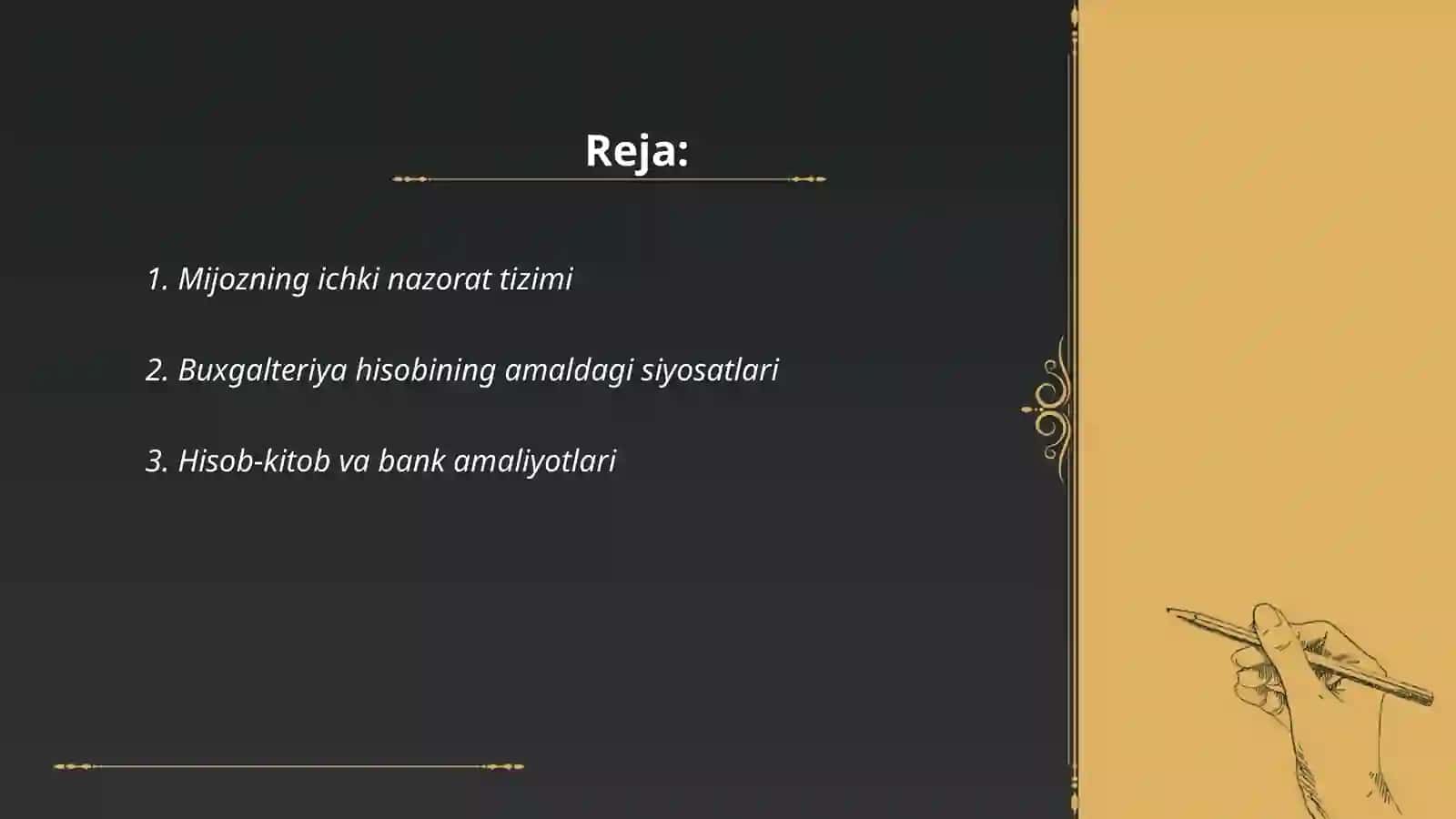 Mijozning ichki nazorat tizimi 2