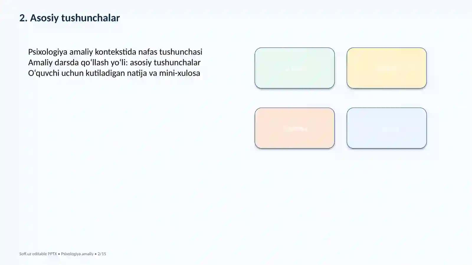 Stressni boshqarish usullari - 15 slayd 2