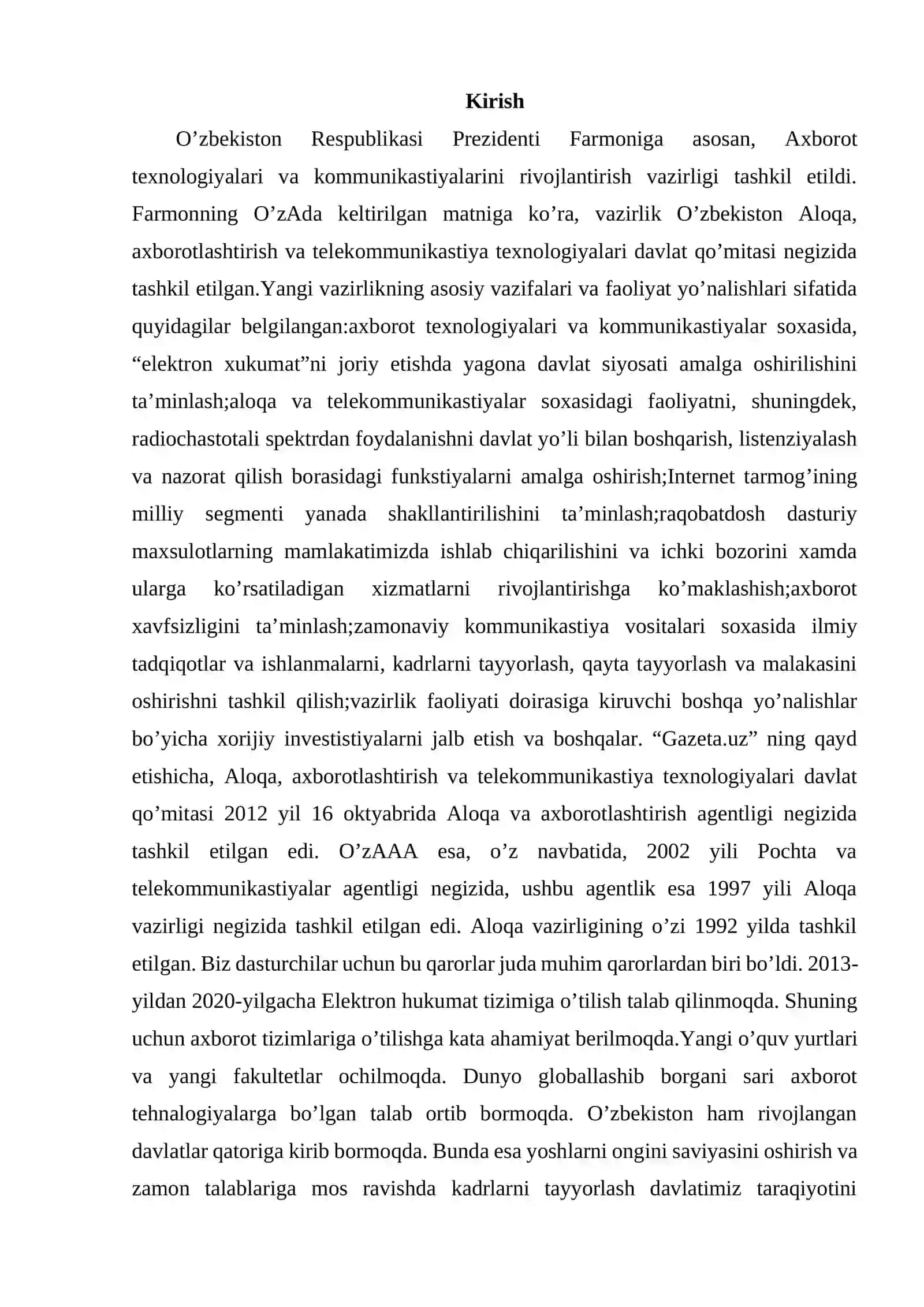 “Kutubxona” ma’lumotlar bazasini yaratish mavzusida KURS ISHI 2