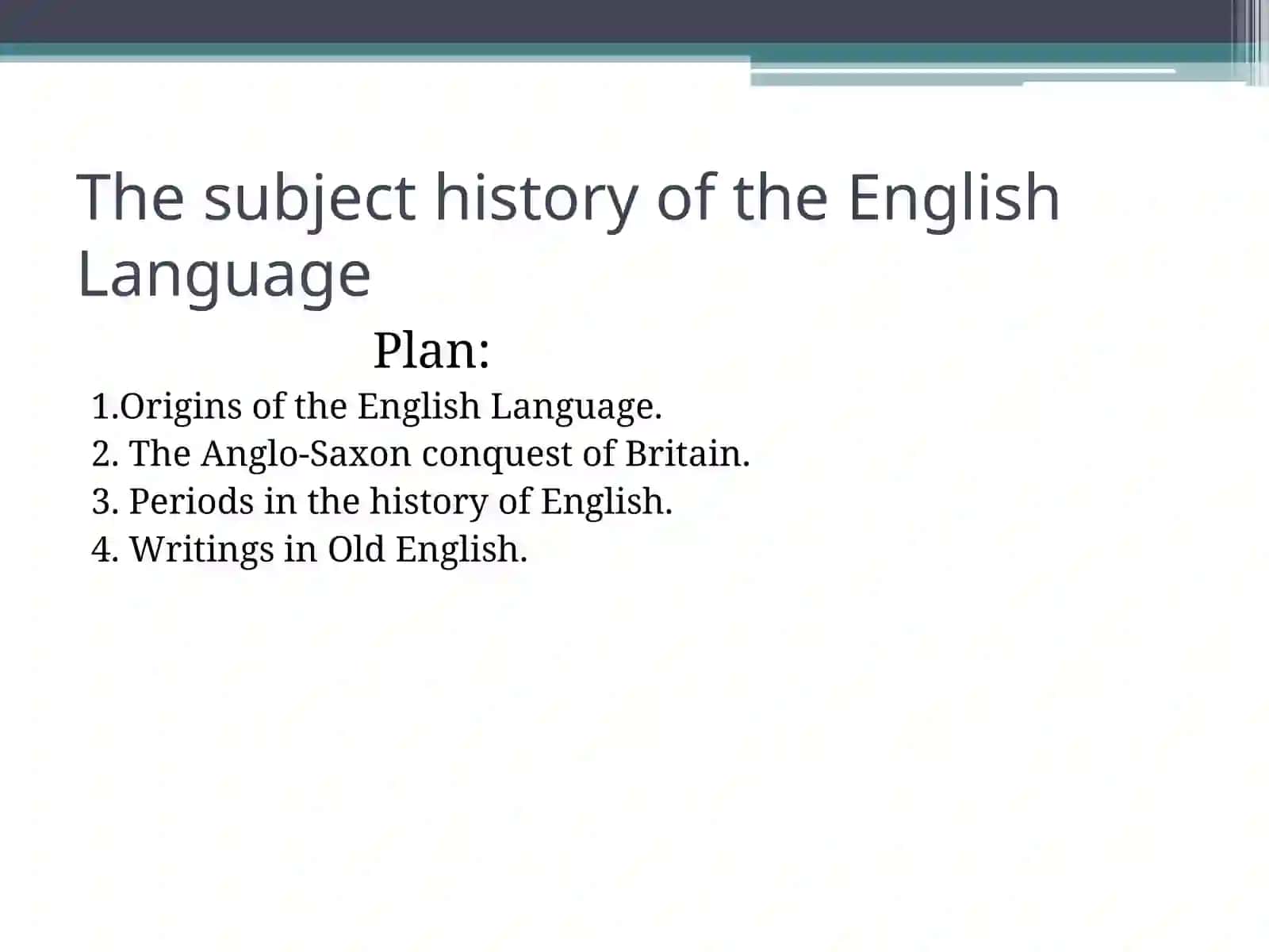 The History of English 2