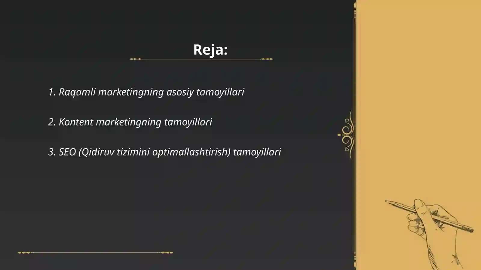 Raqamli Marketing tamoyillari 2