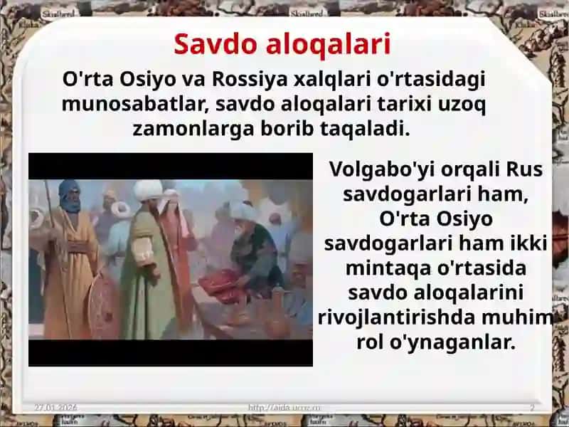 O'ZBEK XONLIKLARI VA RASSIYA IMPERIYASI MUNOSABATLARI 2