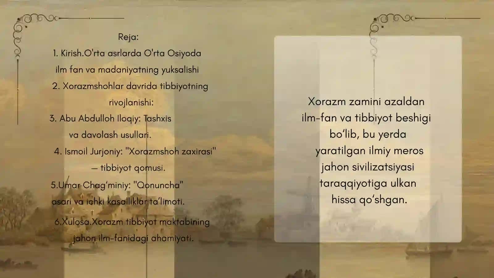 Xorazm tibbiyot va uning o'ziga xos tomonlari 2