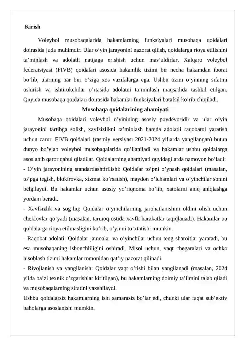 Voleybol hakamlarining funksiyalari 2