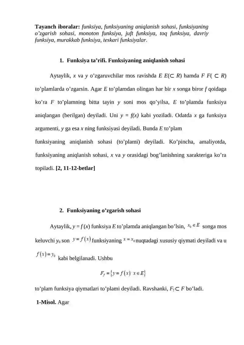 Juft, toq va davriy funksiyalar 2