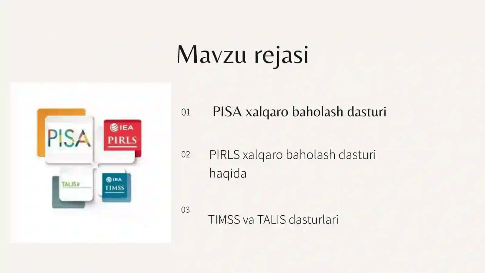 PISA xalqaro baholash dasturi 2