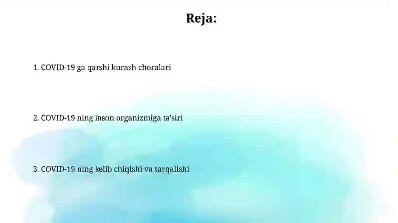 COVID-19 ga qarshi kurash choralari 2