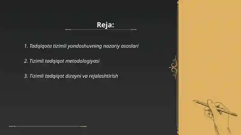 Tadqiqota tizimli yondoshu 2