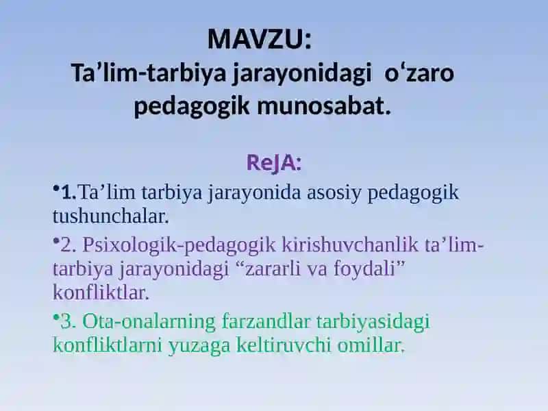 PEDAGOGIK KONFLIKTOLOGIYA 2